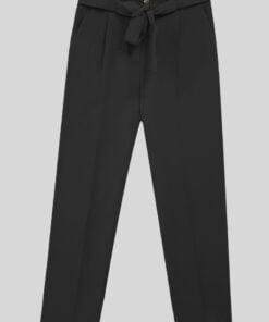 Belted Ankle Pants -Black